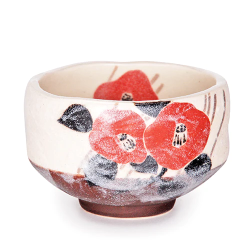 Red Flower Mini Matcha Bowl