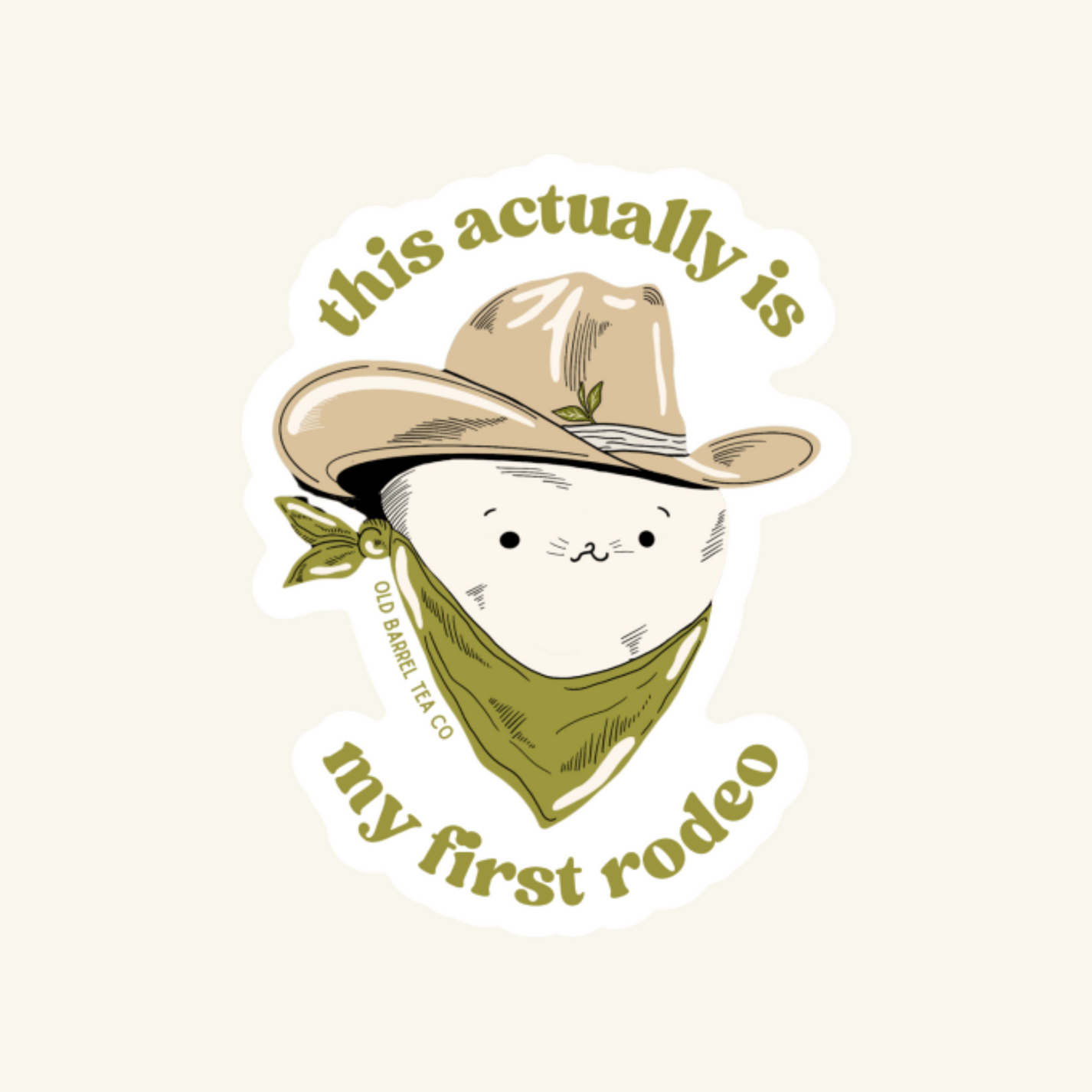 Matcha Cat First Rodeo Sticker – Old Barrel Tea Co