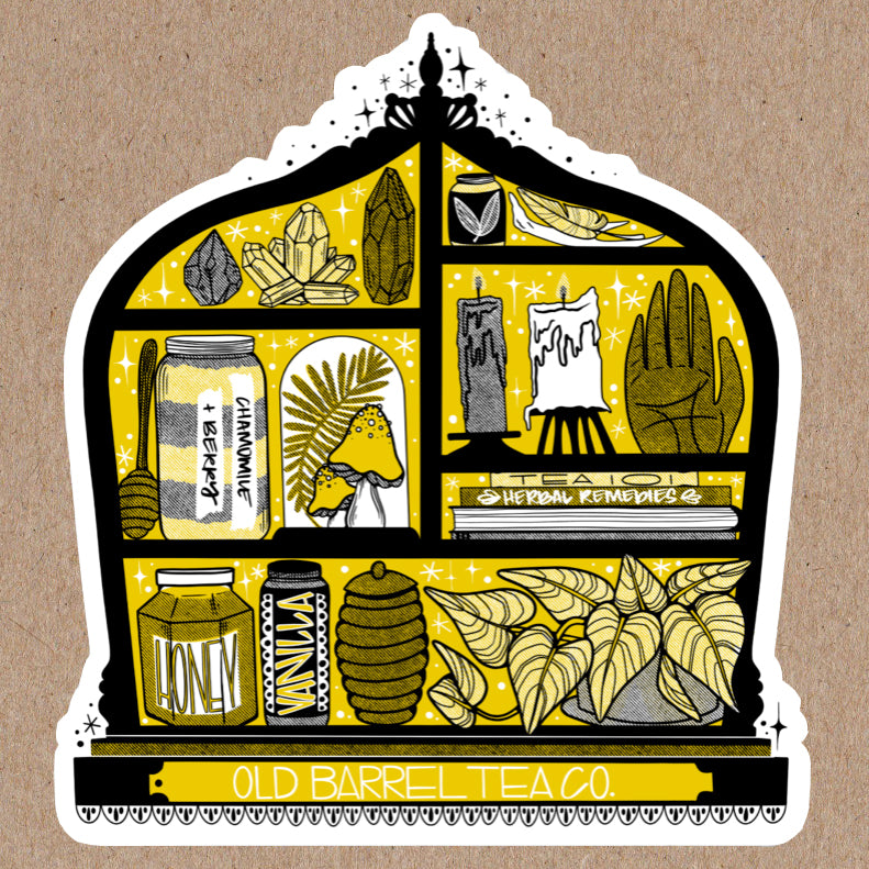OBTC Yellow Apothecary Shelf Sticker